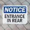 Signmission Entrance In Rear OSHA Notice Sign, Plastic, 14in W x 10in L, 2PK OS-2PACK-NS-P-1014-L-12101 - alternate 8